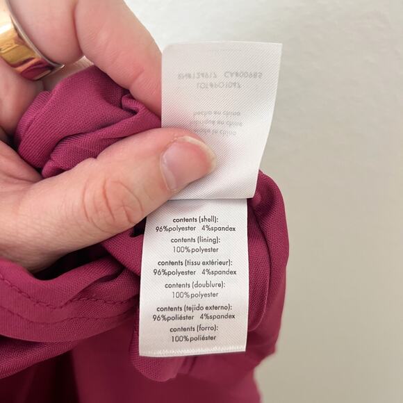 [Rachel Parcell] Maroon Floral Velvet Puff Sleeve Ruffle Mini Dress NWT Size 10 - Picture 12 of 12